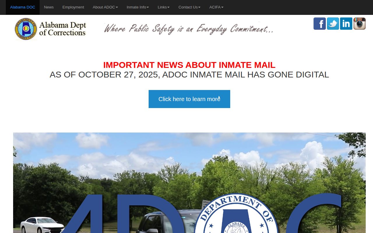 Alabama Department of Corrections offender search for Henry County release status