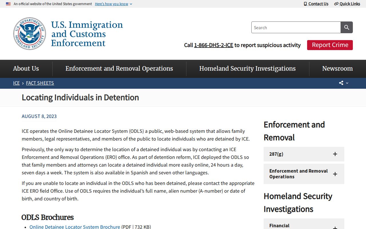 ICE detainee locator for Henry County immigration custody after release